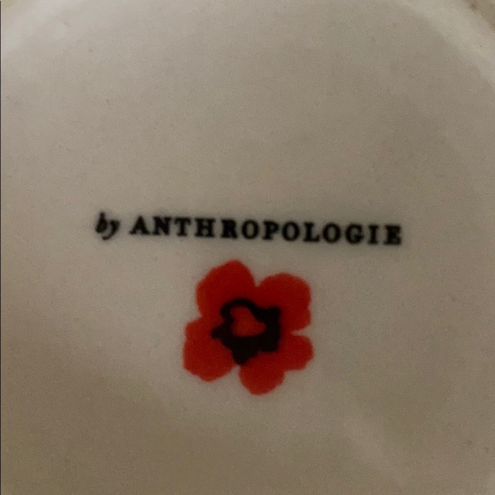 Anthropologie Porcelain Initial “S” Coffee/Tea Cup